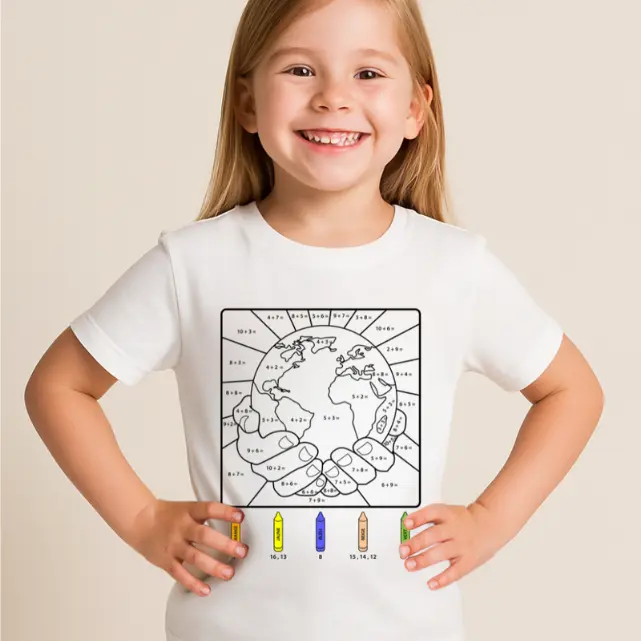 T-shirt à colorier TERRE T-shirt à colorier TERRE